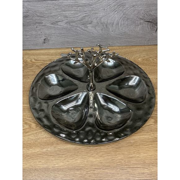 Michael Aram Signature Handmade Tree of Life Serving Plate Platter 12.75x6.5” - Picture 2 of 7